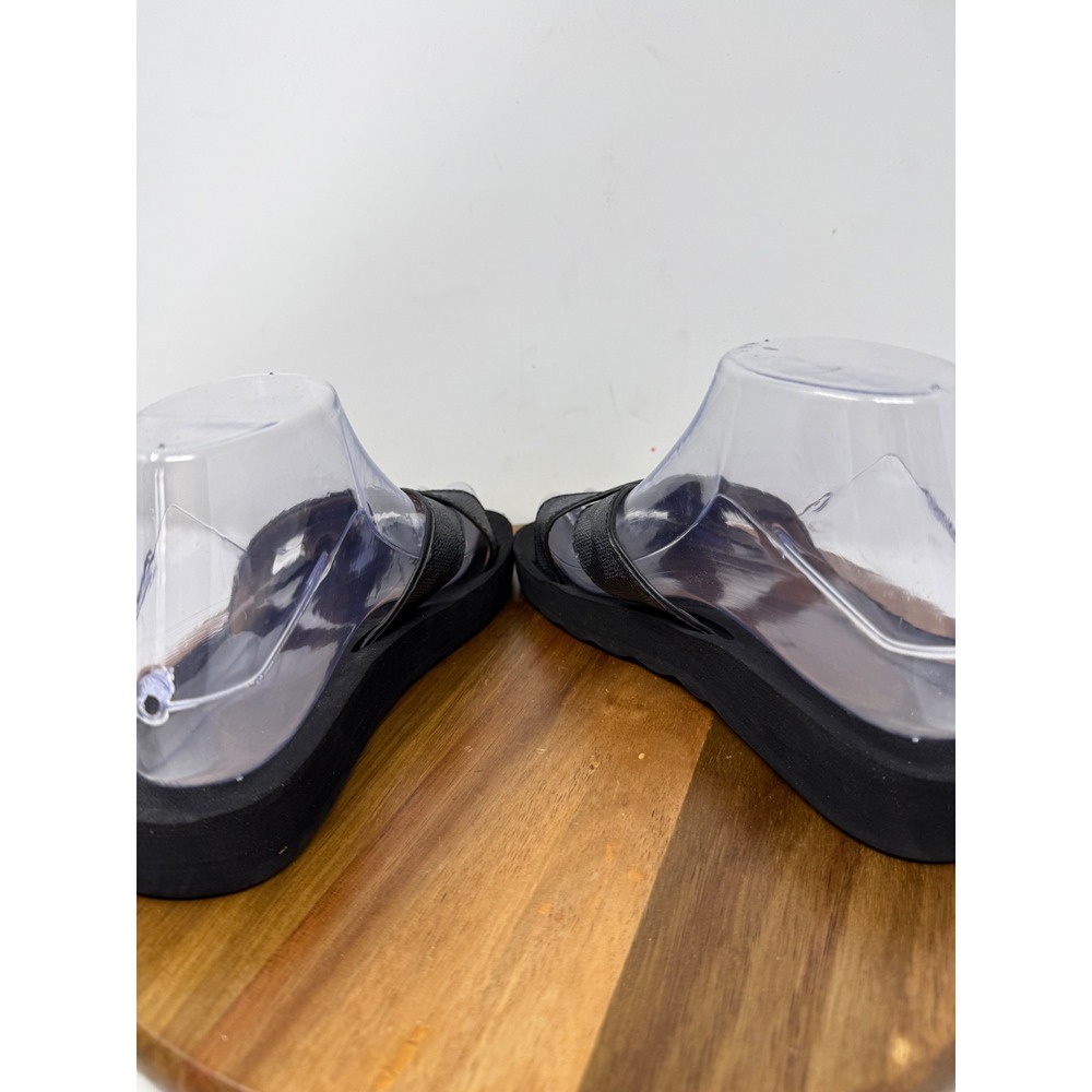 Coach Janine Black Signature Monogram Platform Slide Sandals Womens 6B - Picture 10 of 11